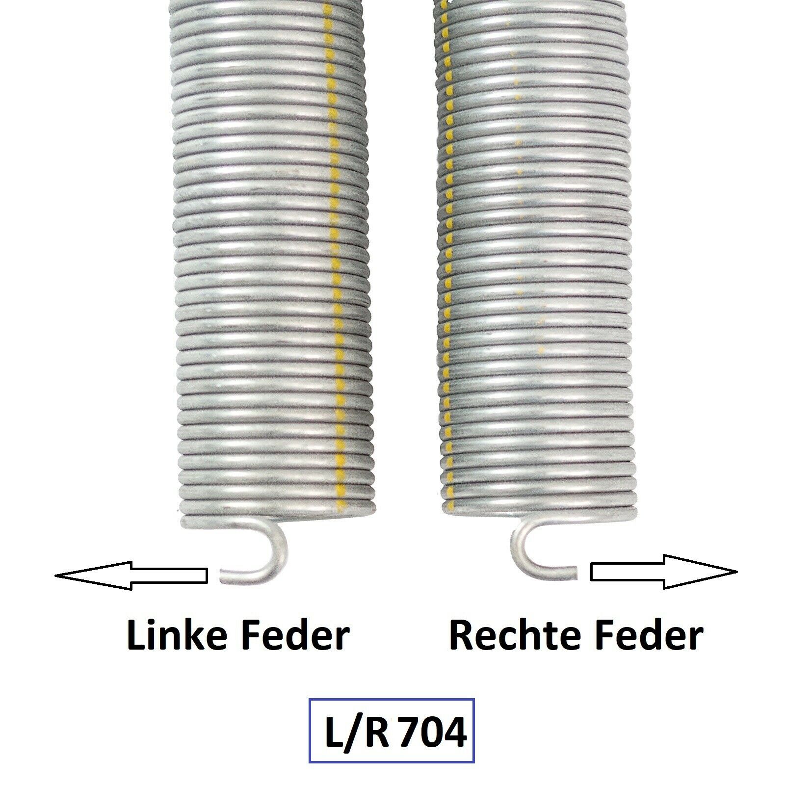 2 x Torsionsfeder L704 + R704 für Hörmann Garagentor Garagentorfeder  Torfeder, Torsions- & Zugfedern