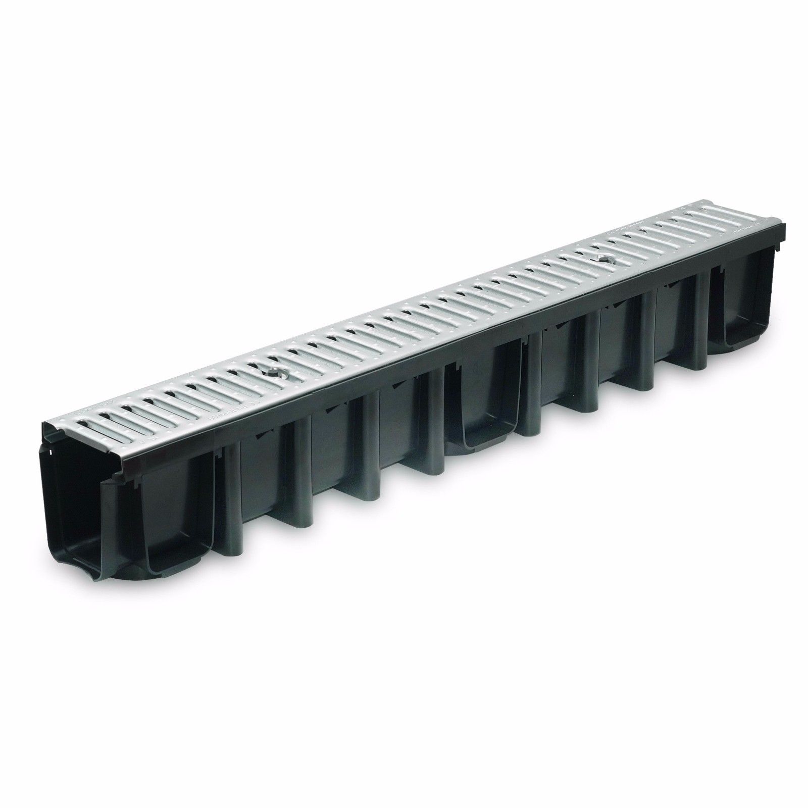 2m Entwässerungsrinne für modulares System A15 148mm komplett Stahl verzinkt 