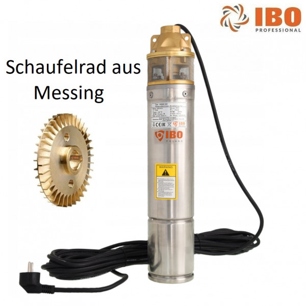 Tiefbrunnenpumpe SKM100 4" 98 mm bis 2400l/h 750W Sandverträglich >0,3%