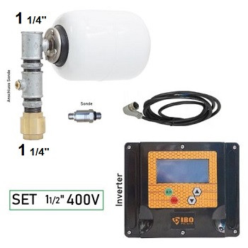 Inverter Pumpensteuerung f. konstanten Druck für Pumpen 400V 0,37kW - 2,2kW + Inverter 1 1/4"