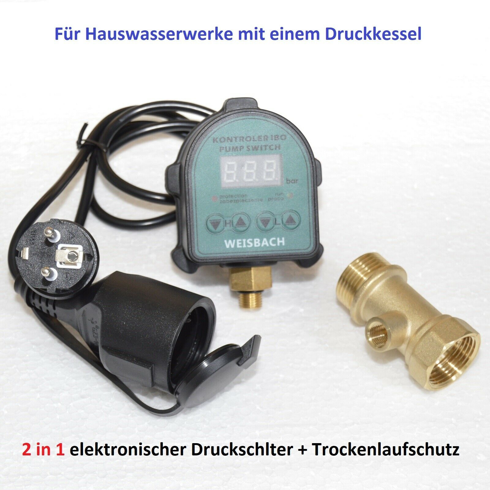EDS Trockenlaufschutz Hochwertiges 24l Hauswasserwerk 3600L/h 5bar 