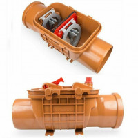 Rückstauklappe Ø 110 mm Rückstauverschluss Rattenschutz Doppel Geruchsverschluss Rückstauklappe Ø 110 mm Rückstauverschluss Rattenschutz Doppel Geruchsverschluss