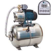 Hochwertiges 50 L Edelstahl Hauswasserwerk 3600L/h 5bar m. elektronischen Druckschalter inkl. Trocke Hochwertiges 50 L Edelstahl Hauswasserwerk 3600L/h 5bar m. elektronischen Druckschalter inkl. Trocke