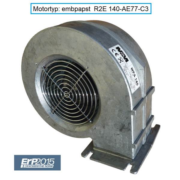 Druckgebläse WPA 140 Ofengebläse Holzvergaser Druckventilator Heizkessel 395m³/h - 105W