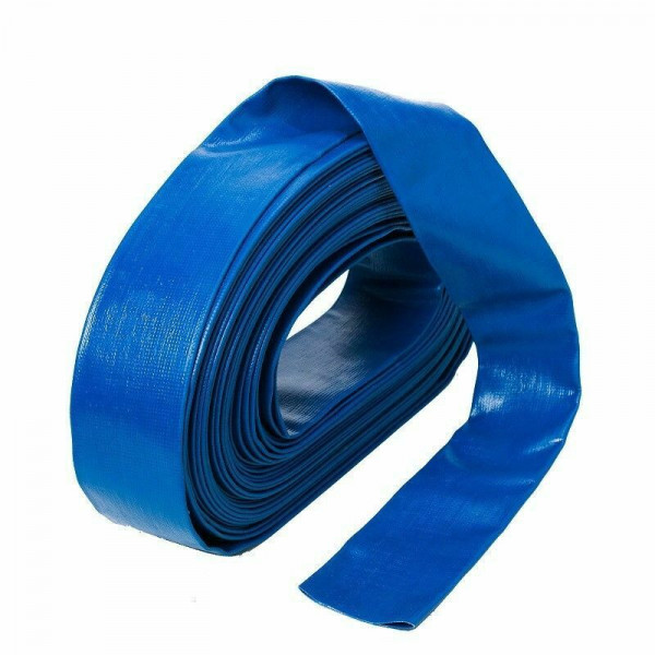 50 m 2" Zoll PVC Flachschlauch Wasserschlauch Flexibler Schlauch Pumpenschlauch