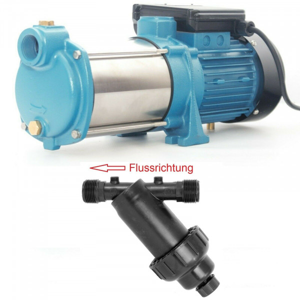 Gartenpumpe Kreiselpumpe 1300W 6000 L/h 5,5 bar + Vorfilter