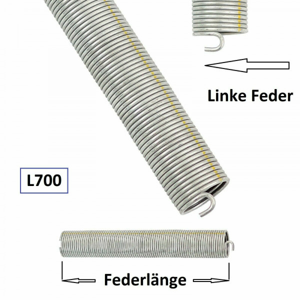 1 Stück Torsionsfeder L700 / L19 für Hörmann Garagentor Garagentorfeder Torfeder