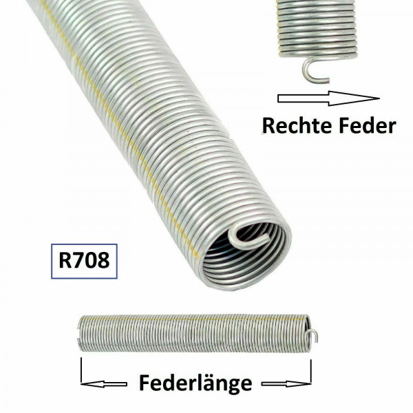 1 Stück Torsionsfeder R708 / R27 für Hörmann Garagentor Garagentorfeder Torfeder