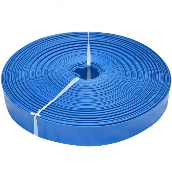 50 m 2" Zoll PVC Flachschlauch Wasserschlauch Flexibler Schlauch Pumpenschlauch