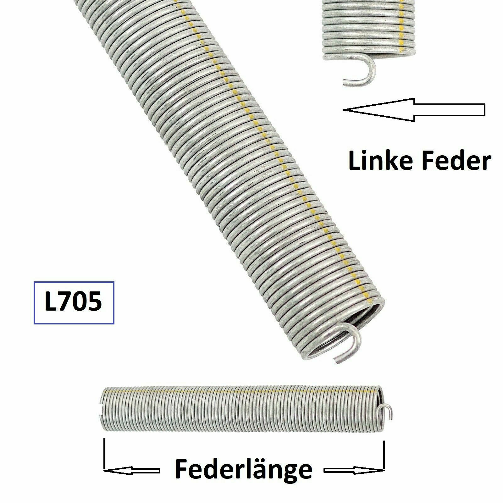 Torsionsfeder L705 / L25 für Hörmann Garagentor Garagentorfeder verzinkt, Torsions- & Zugfedern