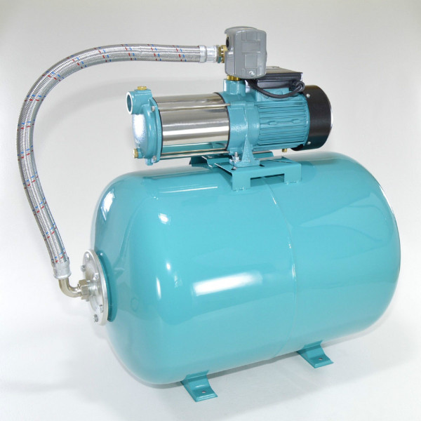 Hauswasserwerk 100 Liter mit Pumpe 1300Watt INOX Edelstahl mit Druckschalter