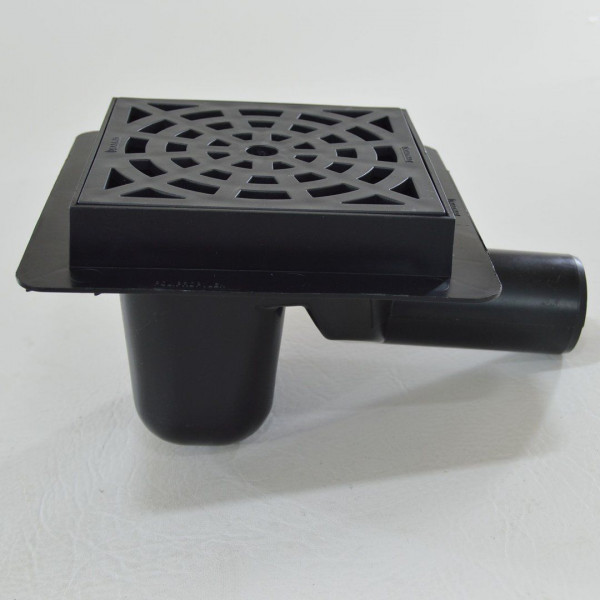 Bodenablauf Duschablauf Badablauf Kellerablauf 150x150 mm mit Syphon schwarz