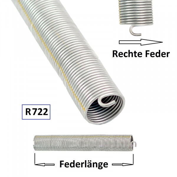 1 Stück Torsionsfeder R722 / R31 für Hörmann Garagentor Garagentorfeder Torfeder