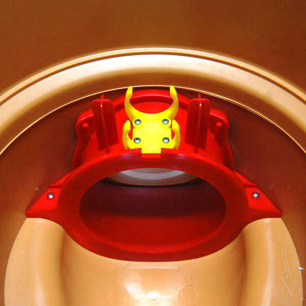 Abwasserschacht DN400 Schachtboden mit Rückstauklappe Zulauf DN160, Ablauf DN160