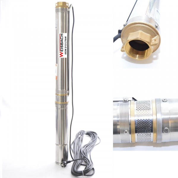 Weisbach TOP 4/" Tiefbrunnenpumpe 5520 l//h 10 bis 13,5 bar sandverträglich bis 5/%