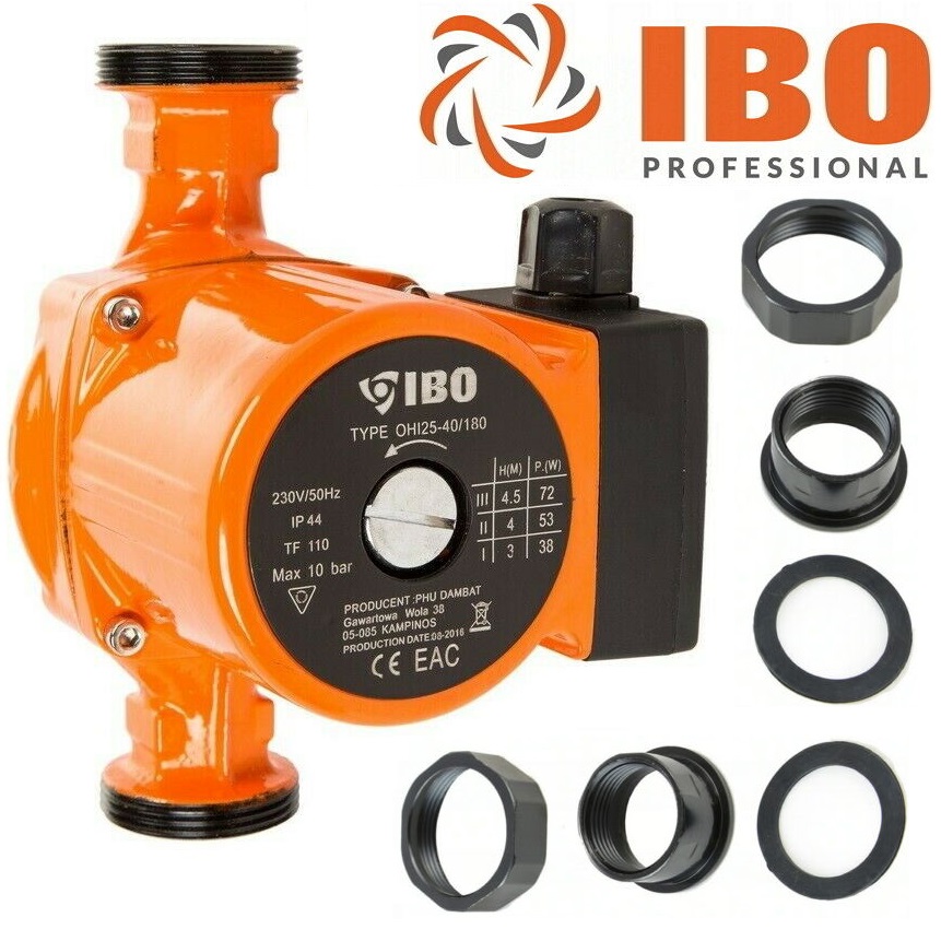 IBO PSI Umwälzpumpe Hocheffizienzpumpe Nassläuferpumpe Klasse A 25/40-180 IBO PSI Umwälzpumpe Hocheffizienzpumpe Nassläuferpumpe Klasse A 25/40-180