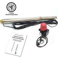 Vorschau: Hochwertige 3" Tiefbrunnenpumpe 3000l/h 8,2 bar Sandverträglich bis 5% + PS-01B Vorschau: Hochwertige 3" Tiefbrunnenpumpe 3000l/h 8,2 bar Sandverträglich bis 5% + PS-01B