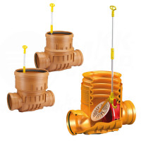 Vorschau: Abwasserschacht DN400 Schachtboden mit Rückstauklappe Zulauf DN160, Ablauf DN160 Vorschau: Abwasserschacht DN400 Schachtboden mit Rückstauklappe Zulauf DN160, Ablauf DN160