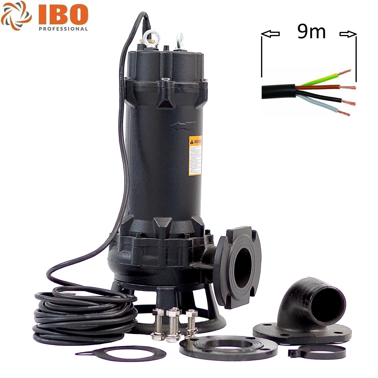 IBO Eintauchpumpe Kühlmittelpumpe 400V Förderhöhe 9,5m Tauchtiefe 250mm