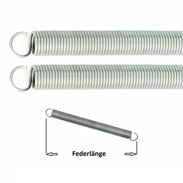 1 Paar Zugfeder für Garagentor Garagentorfeder Feder Garage 6/50/480 mm 115 KP