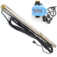 Tiefbrunnenpumpe 3,5" 89mm-6300 l/h 9 bar sandresistent bis 5% + Pumpensteuerung PS012 Tiefbrunnenpumpe 3,5" 89mm-6300 l/h 9 bar sandresistent bis 5% + Pumpensteuerung PS012