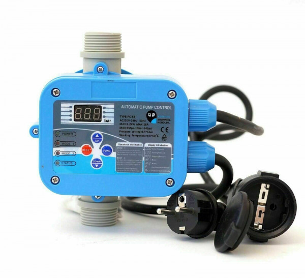 Digitale vollautomatische Pumpensteuerung PC-58 für Gartenpumpen Hauswasserwerk