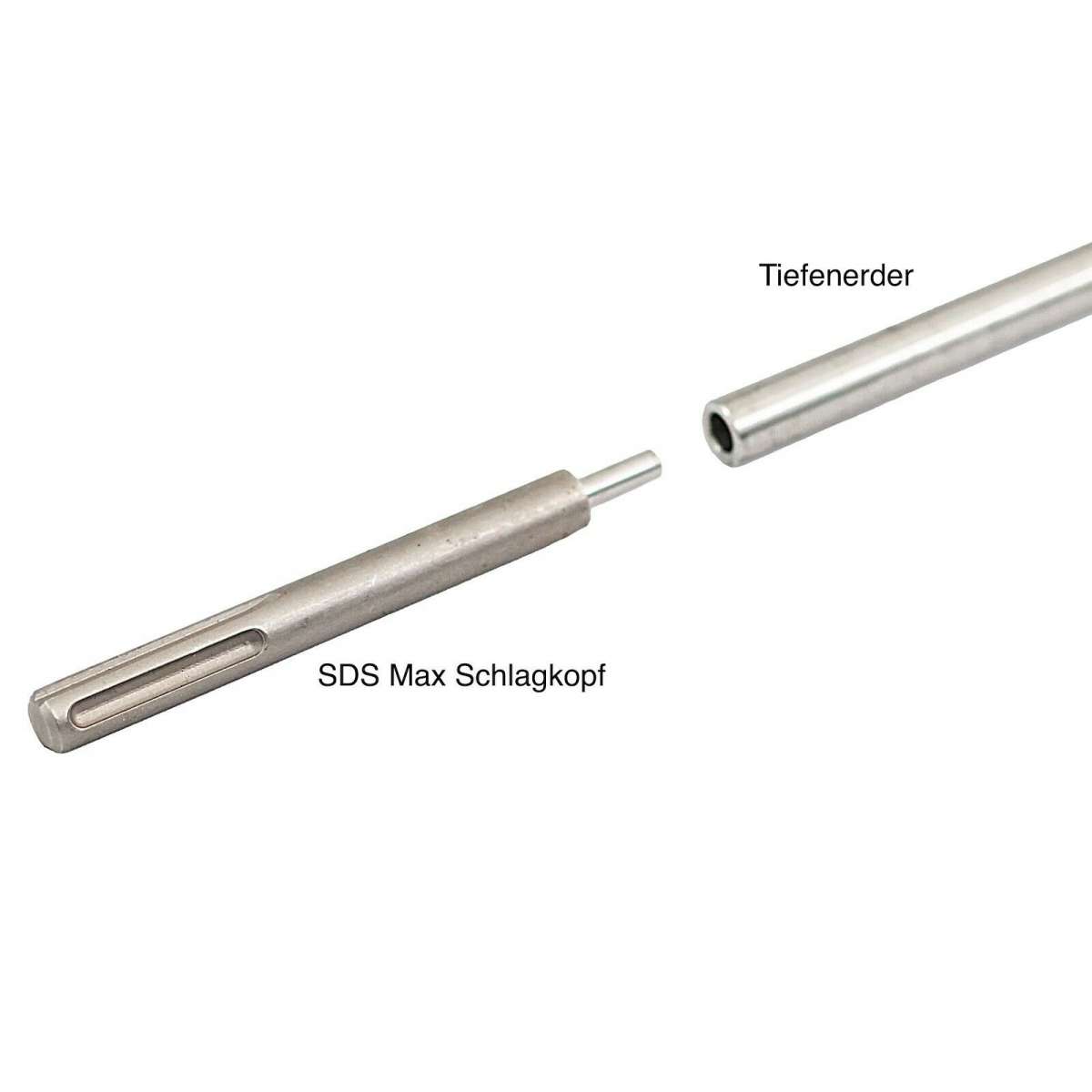 V4A Edelstahl Tiefenerder Staberder Blitzableiter 20mm opt. SDS MAX Schlagkopf V4A Edelstahl Tiefenerder Staberder Blitzableiter 20mm opt. SDS MAX Schlagkopf