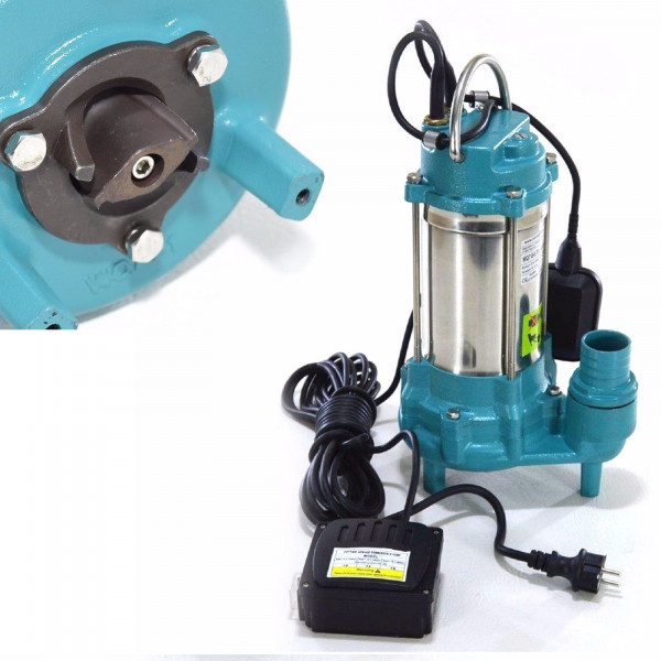 Profi Fäkalienpumpe Tauchpumpe Schmutzwasserpumpe 2" Tülle 1,5kW m. Cutter
