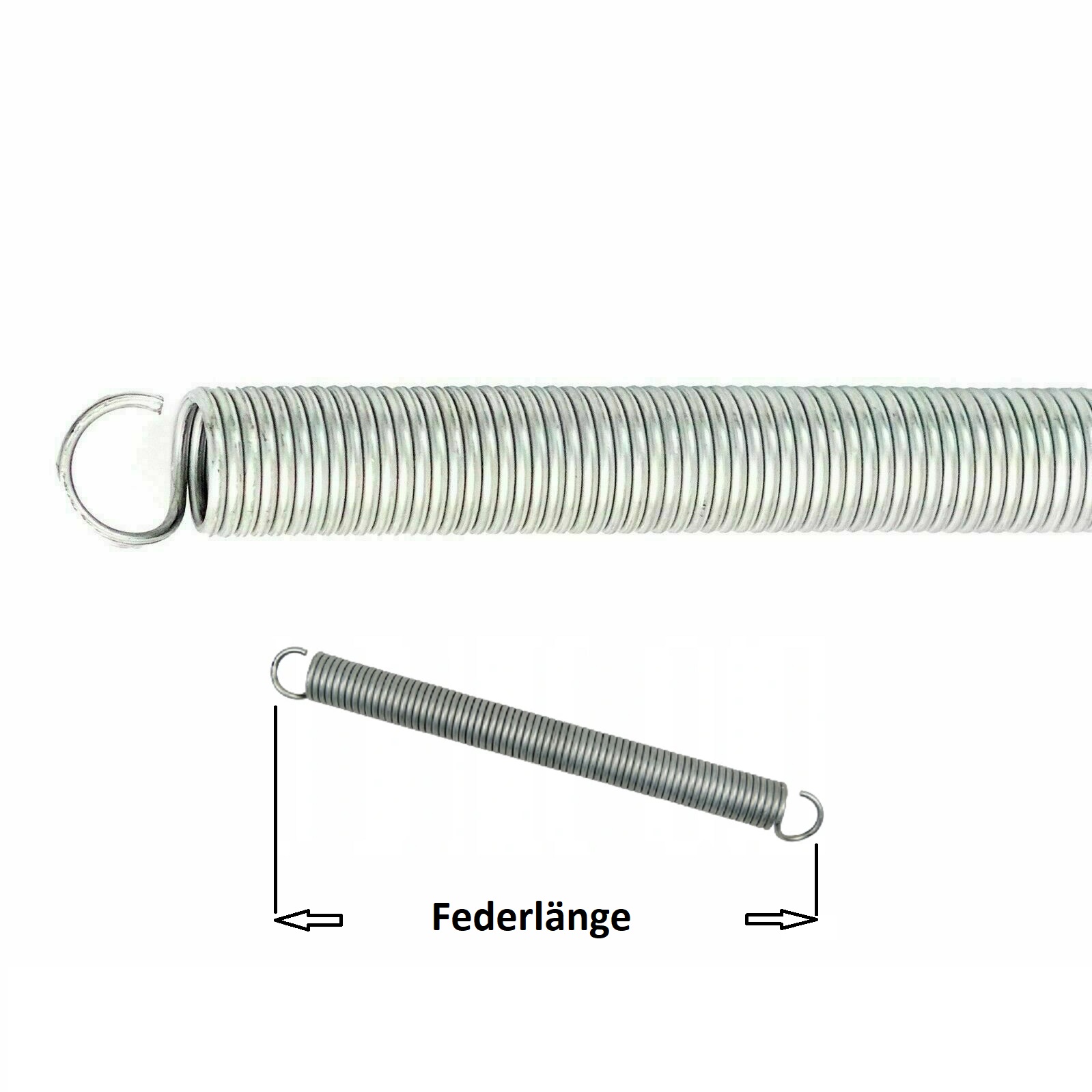 Garagentor Feder 8x63x435 Garagentorfeder Zugfeder Torfeder verzinkt Torsions & Zugfedern