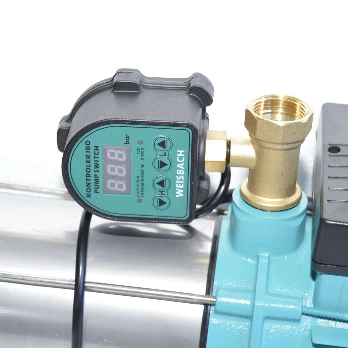 1300W Kreiselpumpe Hauswasserwerk – Edelstahl, 9,8 Bar, 4000 L/H, Mit Druckschalter & IP44 Schutz – Für Garten, Teich & Landwirtschaft