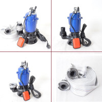 Fäkalienpumpe Tauchpumpe Schmutzwasserpumpe 0,55kW - 20m C-Schlauch 300l/min Fäkalienpumpe Tauchpumpe Schmutzwasserpumpe 0,55kW - 20m C-Schlauch 300l/min