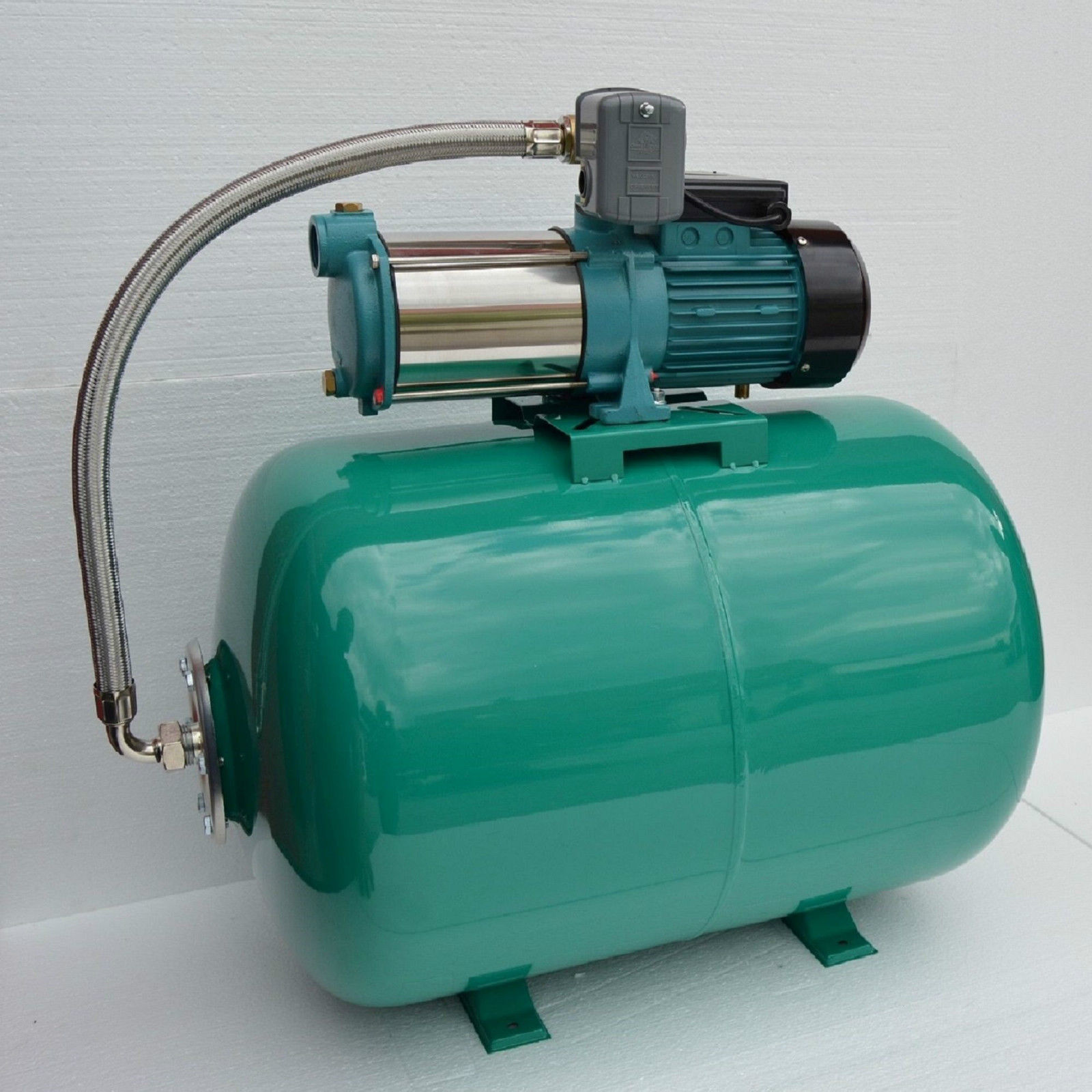 100 L Hauswasserwerk Pumpe 1300 INOX Edelstahl Hauswasserautomat