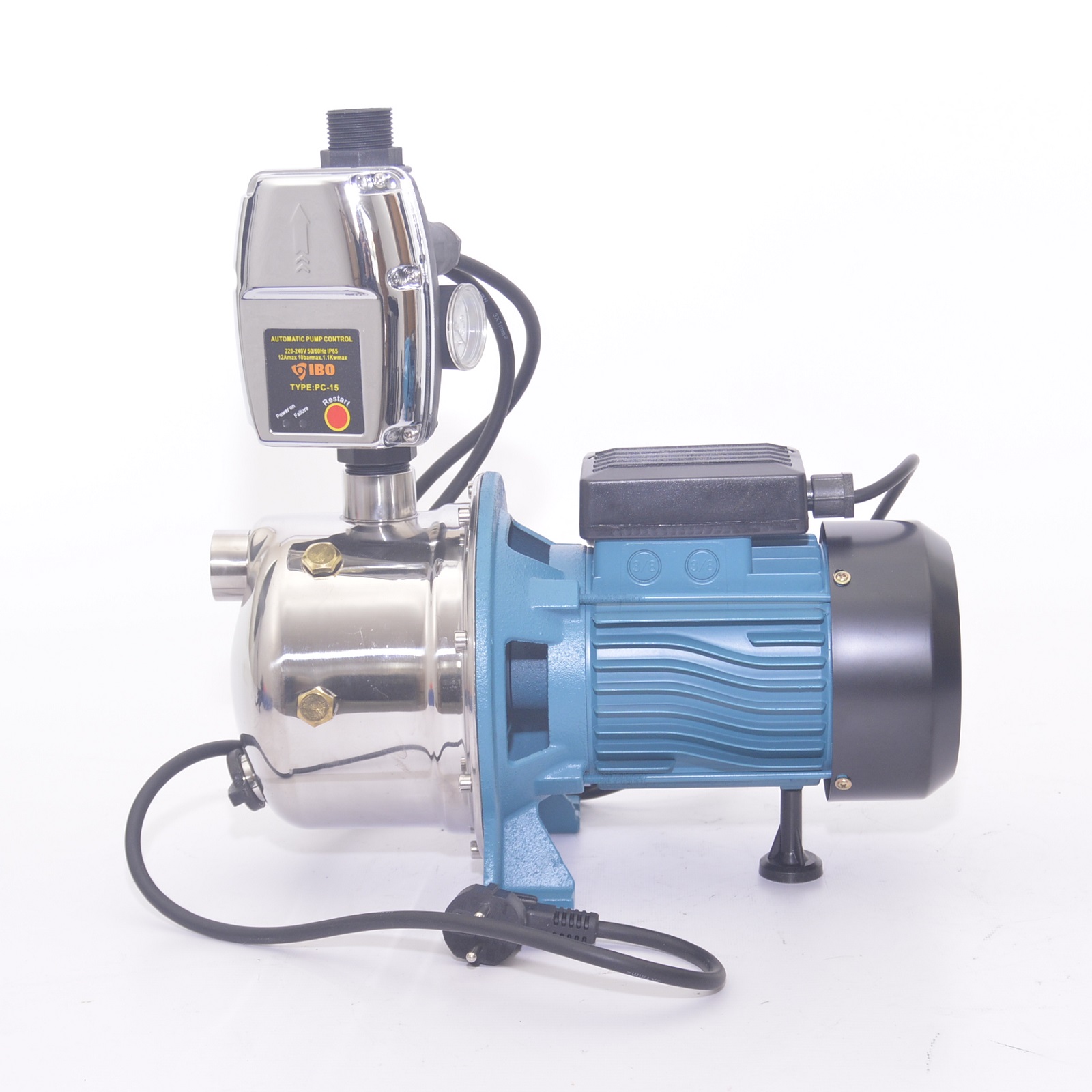 1100W Gartenpumpe 3600L/H 5 bar Mit Pumpensteuerung Kreiselpumpe Förderhöhe 50M 