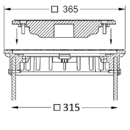 K + M Schachtabdeckung Kanaldeckel DN315/ Ø 315 mm Schachtdeckel