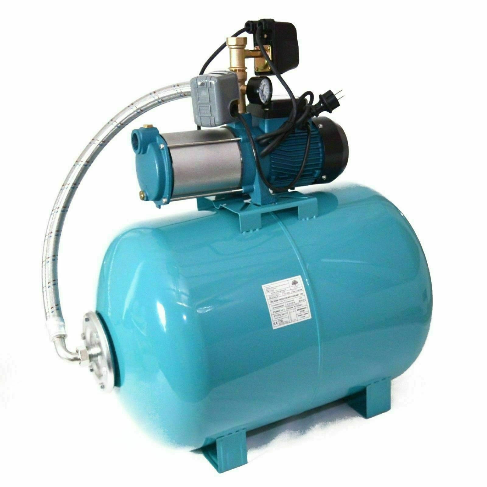 Hauswasserwerk 100 Liter 5-stufige Pumpe MH1300 mit Trockenlaufschutz SK-13 